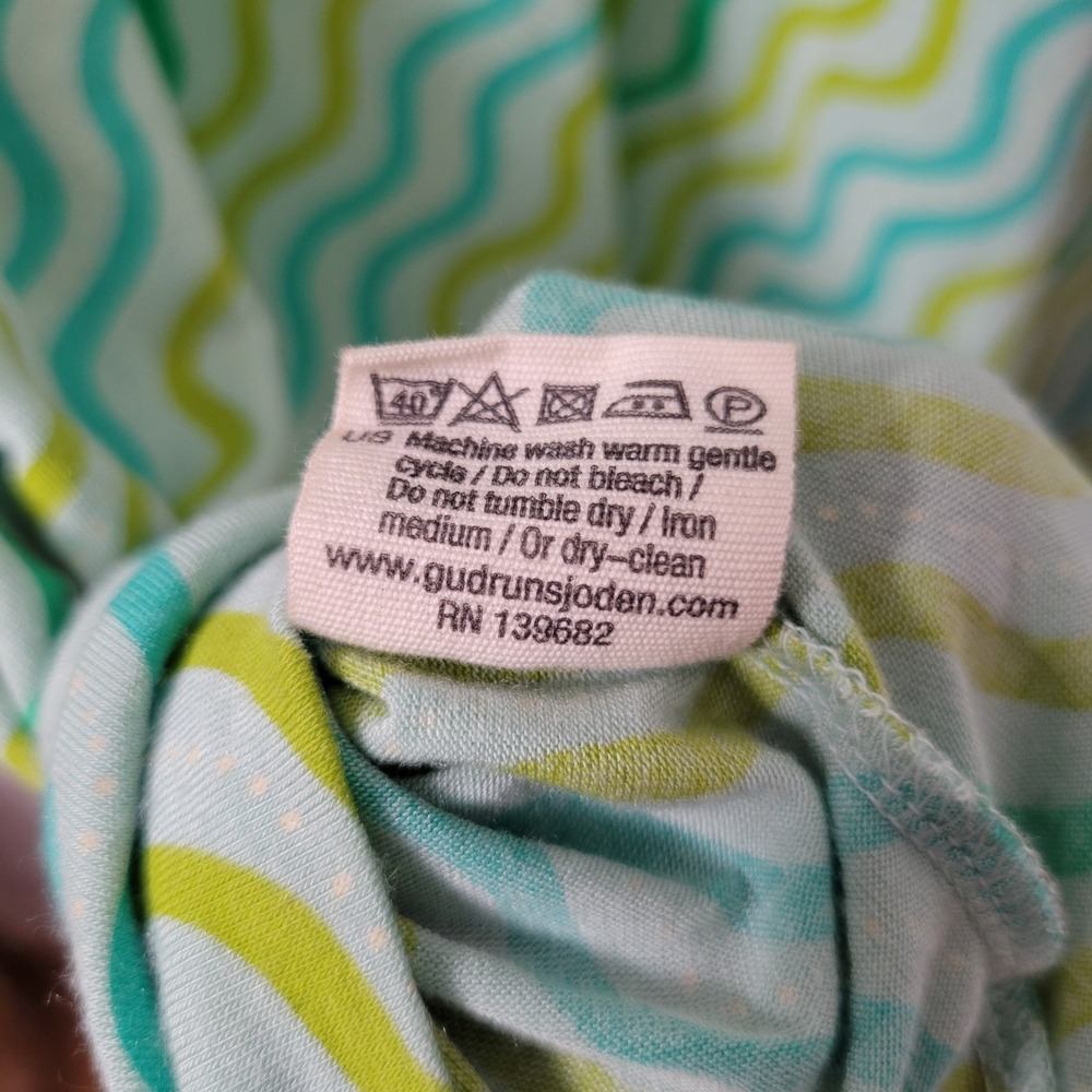 Vintage Gudrun Sjoden Tank Dress Size S Green Aqua Artsy Micromodal A-Line - Picture 7 of 10